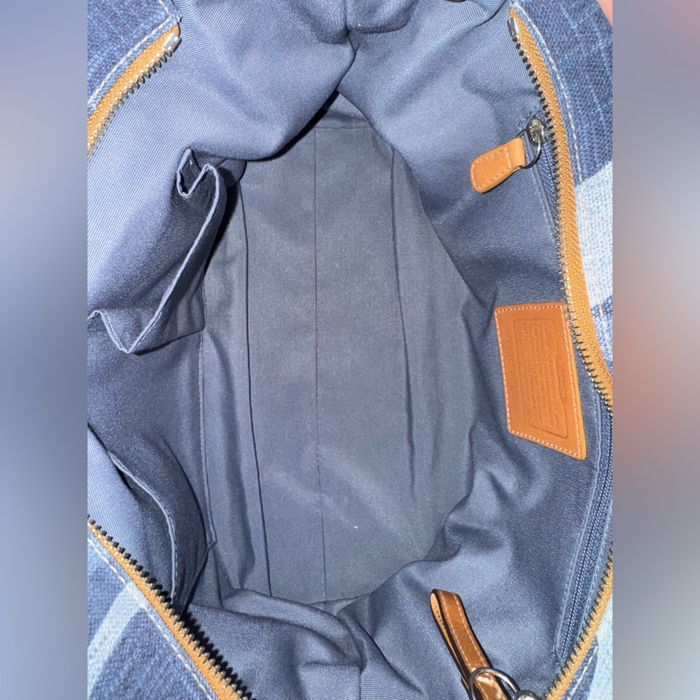 Coach Signature Tonal Denim Tote #F13810 - Picture 8 of 9